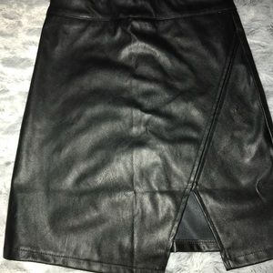 Black pleather skirt